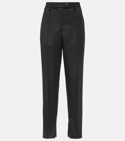 Prada High-rise Tapered Pants In Black