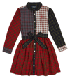 Polo Ralph Lauren Junia Checked Cotton Shirt Dress In Multicoloured