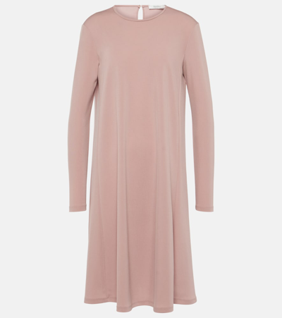 Max Mara Quarto Jersey Minidress In Pink