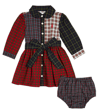Polo Ralph Lauren Baby Girl's Plaid Mixed Media Shirtdress & Bloomers Set In Multicoloured