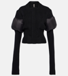 Rick Owens Bouchon Padded-panel Wool Jacket In Black