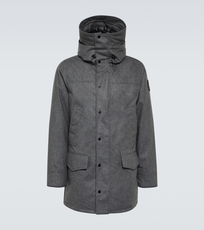 Canada Goose Langford Wool-blend Parka In Grey