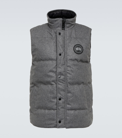 Canada Goose Garson Wool-blend Vest In Slate Grey Melange