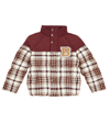 Brunello Cucinelli Checked Cotton Down Jacket In Multicoloured