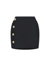 Balmain Lion Embossed-button Miniskirt In Black
