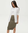 MICHAEL STARS RAE RIBBED SKIRT WITH SLIT