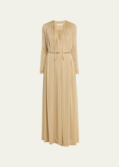 ZIMMERMANN MATCHMAKER SPARKLY LUREX SMOCK MAXI DRESS