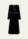 Saloni Camille Bows Dress In Racing Green/bows | ModeSens