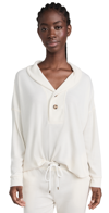 Honeydew Intimates Off The Clock Pajama Sweater In Ivory
