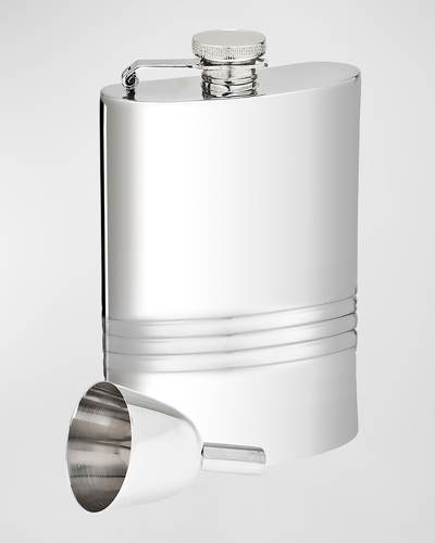 Godinger Flask With Funnel In Silver