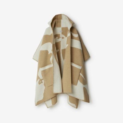 Burberry Ekd Wool Blanket Cape