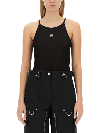 Givenchy Tank Top With Logo In Black