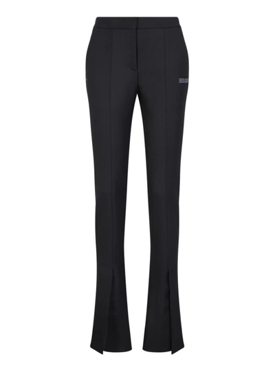 Off-white Black Flared Trousers