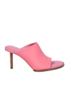 JACQUEMUS ASYMMETRIC GEOMETRIC PINK SANDALS