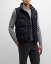Canada Goose Men's Garson Down Vest In Slate Grey Melang