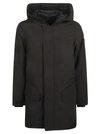 Canada Goose Padded Mid-length Coat In Black