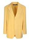 JACQUEMUS YELLOW SINGLE-BREASTED BLAZER