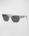 VERSACE MEN'S MEDUSA ACETATE SQUARE SUNGLASSES