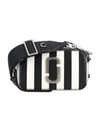 Marc Jacobs The Snapshot Striped Crossbody Bag In Black