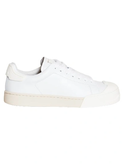 Marni Sneakers In White Leather In Blanco