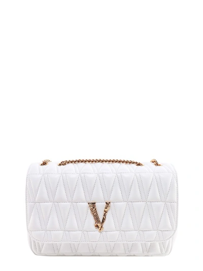 Versace White Virtus Shoulder Bag
