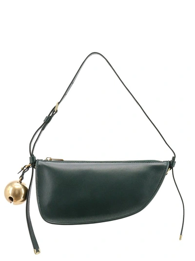 Burberry Shield Sling Leather Shoulder Bag In Verde