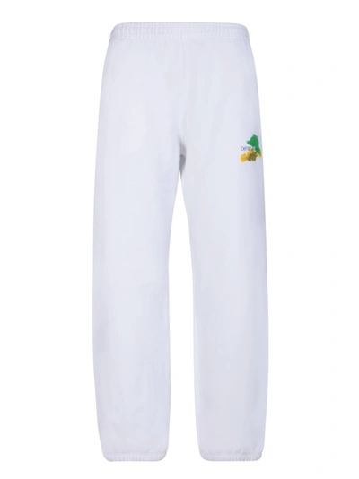 OFF-WHITE WHITE COTTON SWEATPANTS