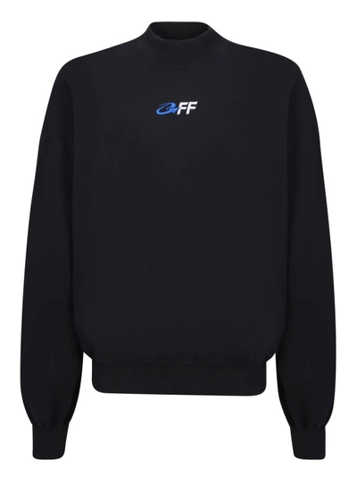 Off-white Logo-print Cotton Sweatshirt In Black