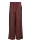 JACQUEMUS BROWN STRAIGHT CUT TROUSERS