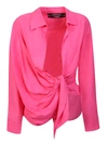 Jacquemus Plunging Neck Pink Shirts In Pink