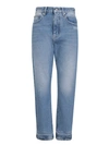 Off-white High-rise Straight Jeans In Blue