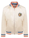 Casablanca Radiating Orange Patch Souvenir Jacket In White