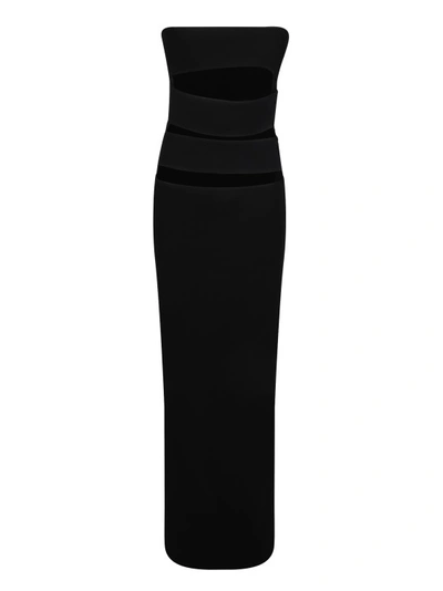 Monot Cut-out Strapless Dress In Black