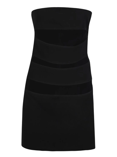 Monot Strapless Cut-out Banded Mini Dress In Black