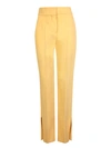 Jacquemus Yellow Side Slits Trousers In Yellow