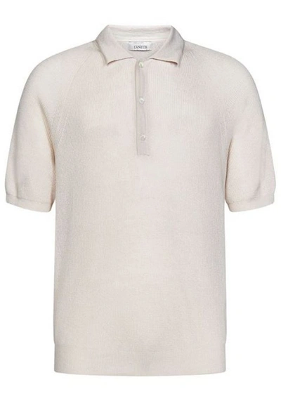 Laneus White Cotton Polo Shirt