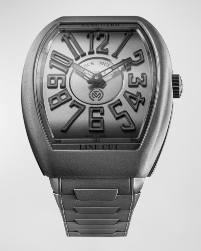 Franck Muller 41mm Slim Vanguard Titanium Bracelet Watch In Metallic