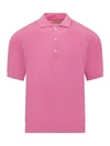 Laneus Ribbed Texture Polo Shirts In Pink