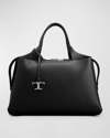Tod's Medium Apa Bauletto Leather Top-handle Bag In Nero