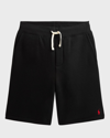 Polo Ralph Lauren Kid's Embroidered Pony Fleece Shorts In Black