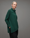 Allsaints Whitby Cashmere Blend Funnel Neck Sweater In Green