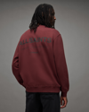 Allsaints Underground Oversized Crew Neck Sweatshirt In Mars Red