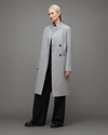 Allsaints Sidney Wool Cashmere Slim Fit Coat In Grey