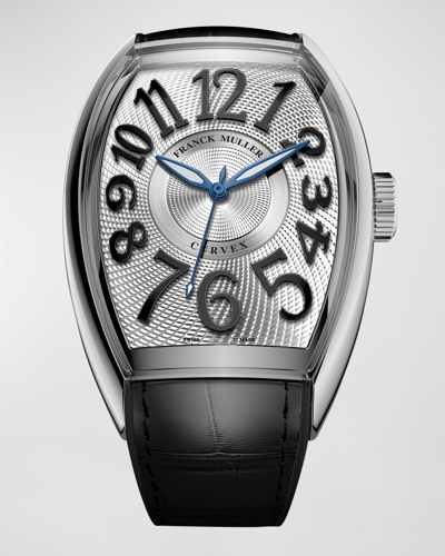 Franck Muller 36mm Curvex Watch With Alligator Strap In Black