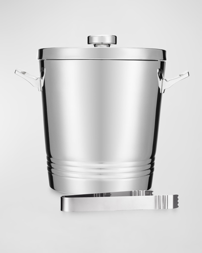 Godinger Topshelf Double-walled Ice Bucket With Tongs In Metallic