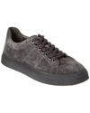 Vince Larsen Leather Oxford Sneakers In Grey