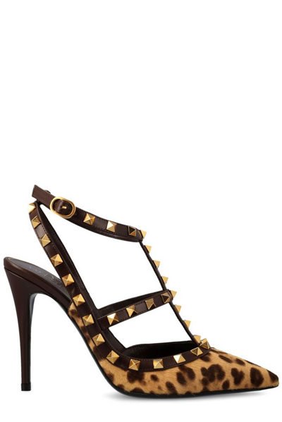 Valentino Garavani Valentino Rockstud Rockstud Pointed Toe Pumps In Multi