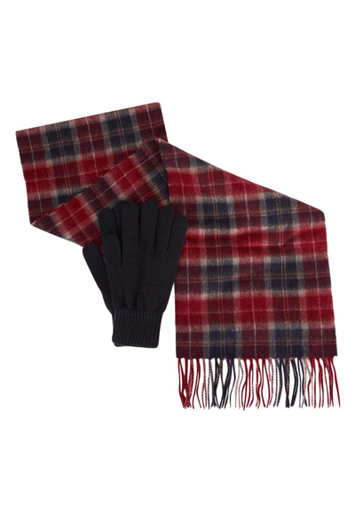 Barbour Tartan Scarf And Gloves Set In Multi