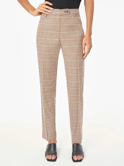 Jones New York Plaid Fly-front Slim Leg Pants In Multi