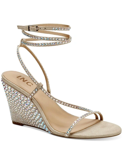 Inc Ren Womens Dressy Slip On Wedge Sandals In Multi